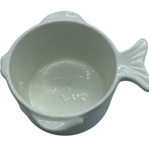 Fish-Shaped Ceramic Measuring Cups Set Of 4 Ocean Beach Coastal Decor - Picture 4 of 5